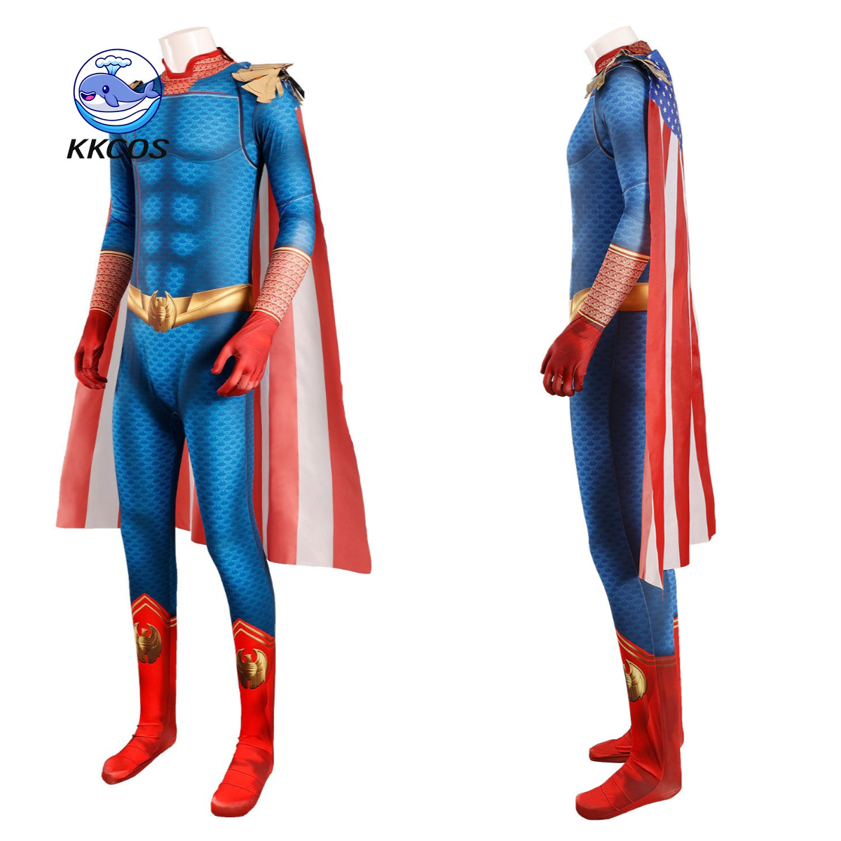 Anime Cosplay Boy - KKCos ザ・ボーイズ ホームランダー コスプレ衣装 ジャンプスーツ ケープ