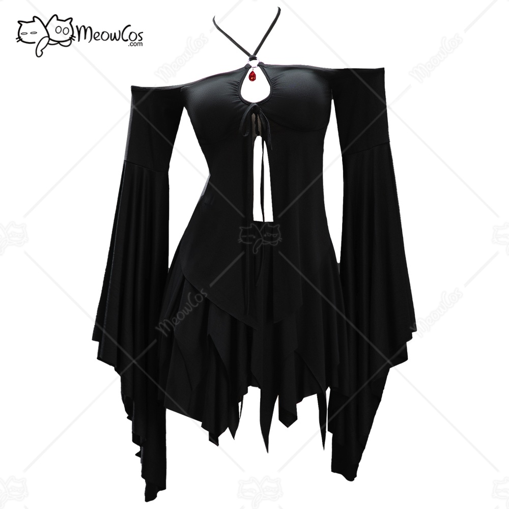 Anime Cosplay Com - MEOWCOS レディース ゴシック ブラック トップ スカート