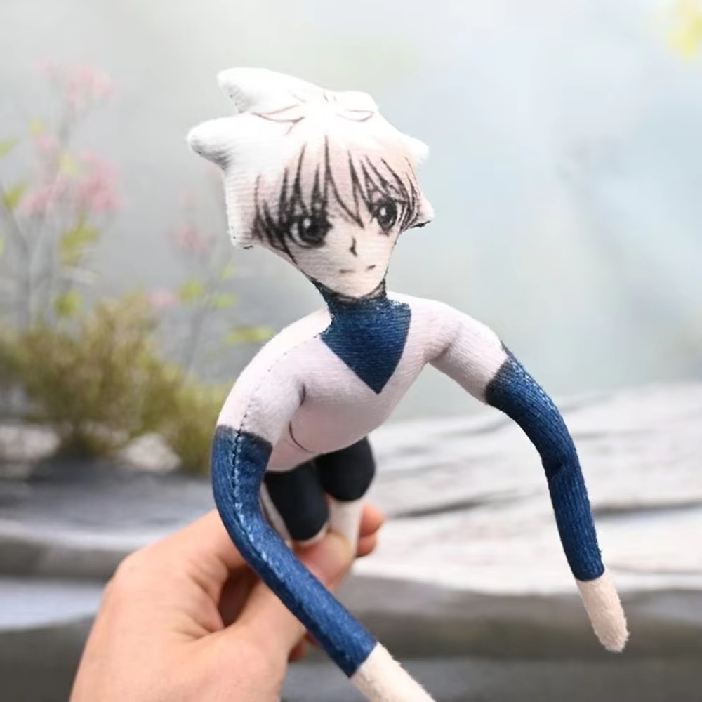 Cosplay Anime Killua Zoldyck - アニメハンターキルア・ゾルディックコスプレぬいぐるみぬいぐるみかわいいぬいぐるみ部屋の装飾抽象ワイヤー関節ツイスト可能なギフト
