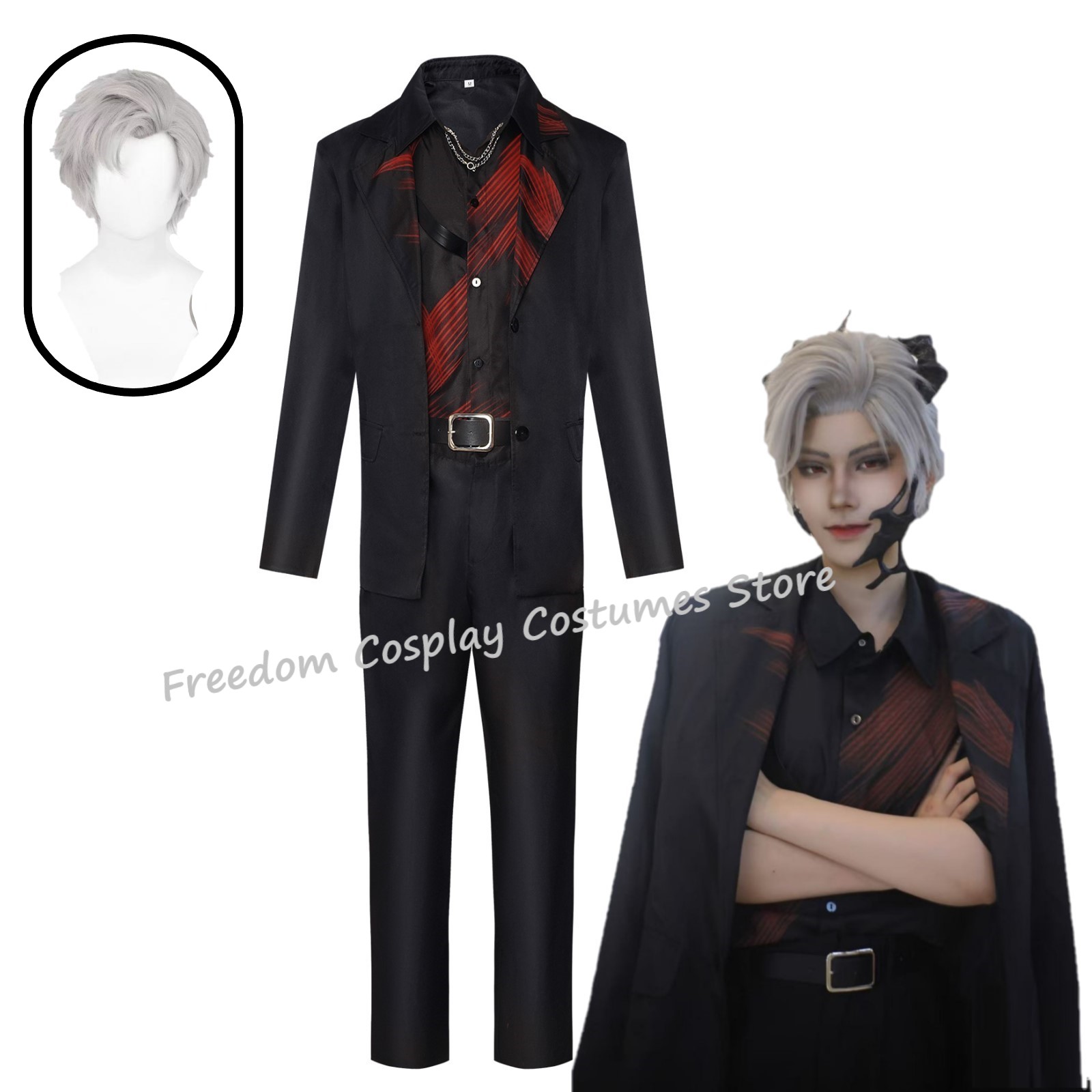 Anime Cosplay For Halloween - ゲーム愛とディープスペース シラス コスプレ衣装ウィッグ シラス 無情な征服者 コート