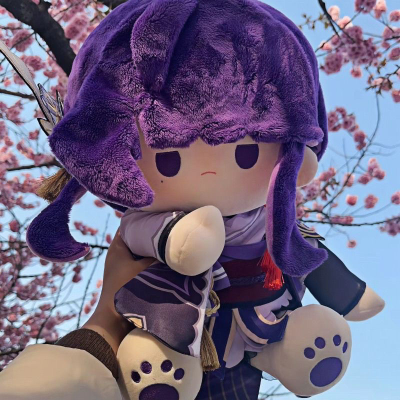 Anime Cosplay Websites - 原神インパクト 雷電将軍 コスプレ属性 40cm コットン人形 プリンセスギフト