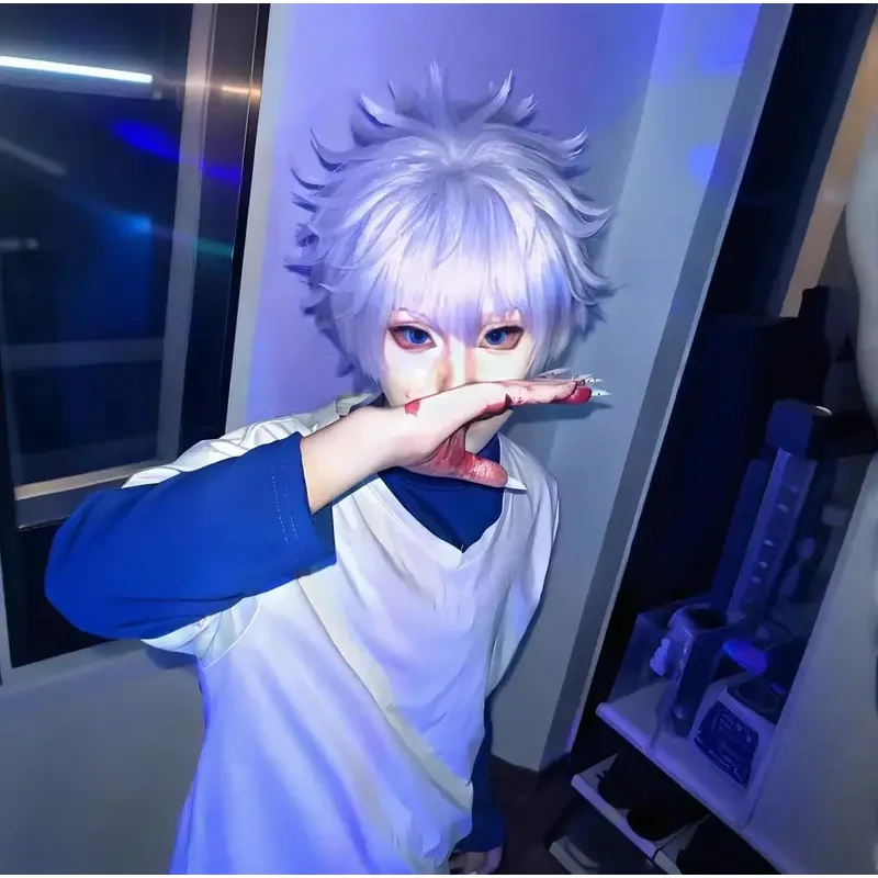 Cosplay Anime Killua Zoldyck - 2026 キルア・ゾルディック コスプレ衣装 ハンター×Xハンタ キルア・ゾルディック Tシャツ