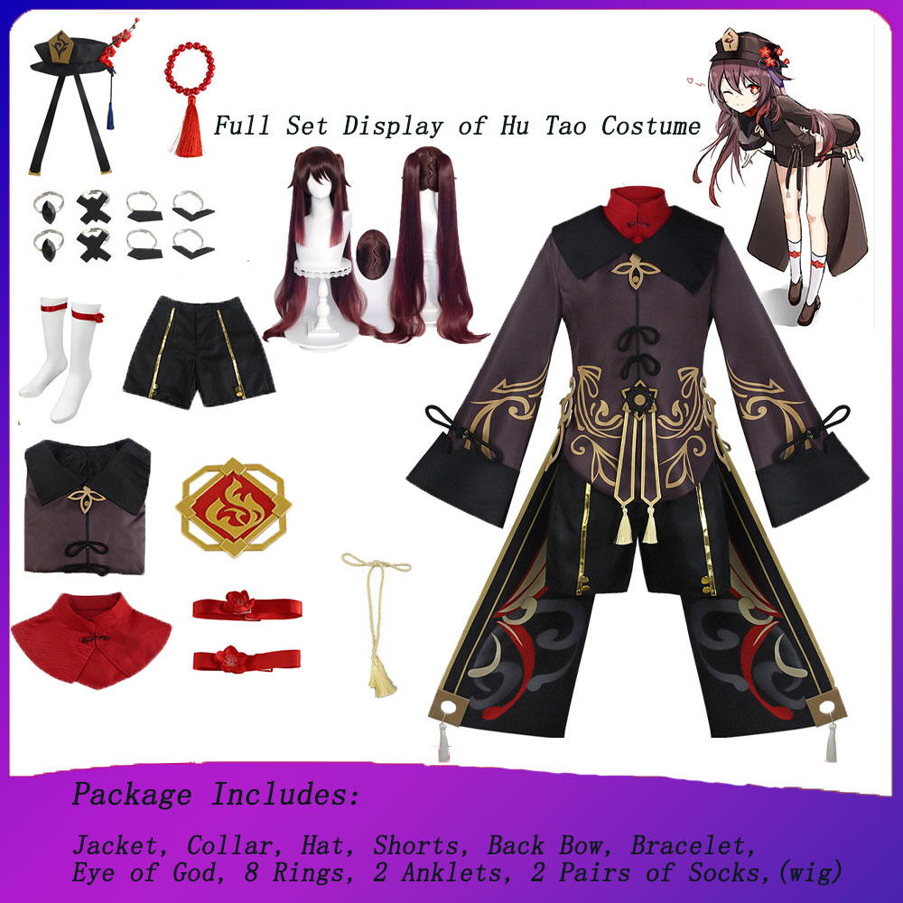 Anime Cosplay Mujer - 胡桃コスプレ女性用ハロウィンコスチュームアニメ服女性用大人用衣装胡桃衣装