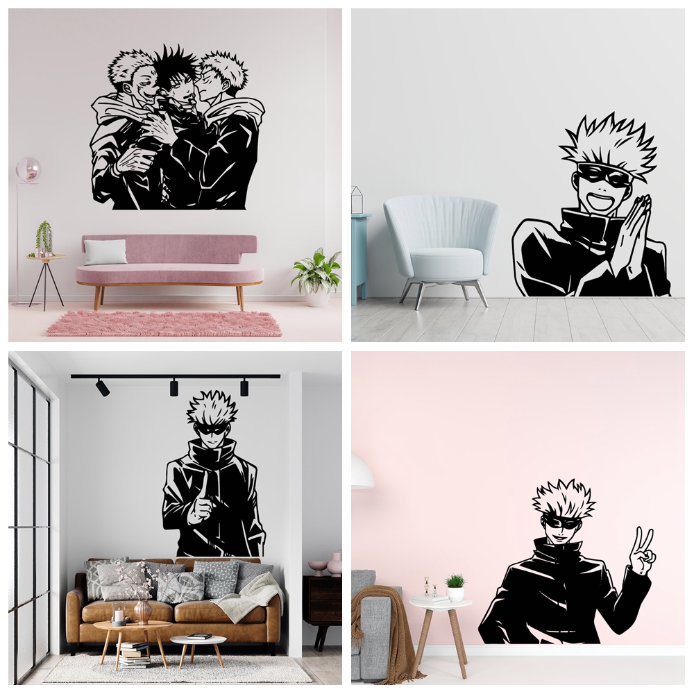 Anime Cosplay Wallpaper - 取り外し可能なアニメキャラクターのウォールステッカー DIY 壁紙 子供部屋の装飾用 - 楽しい壁画デカールアクセサリー