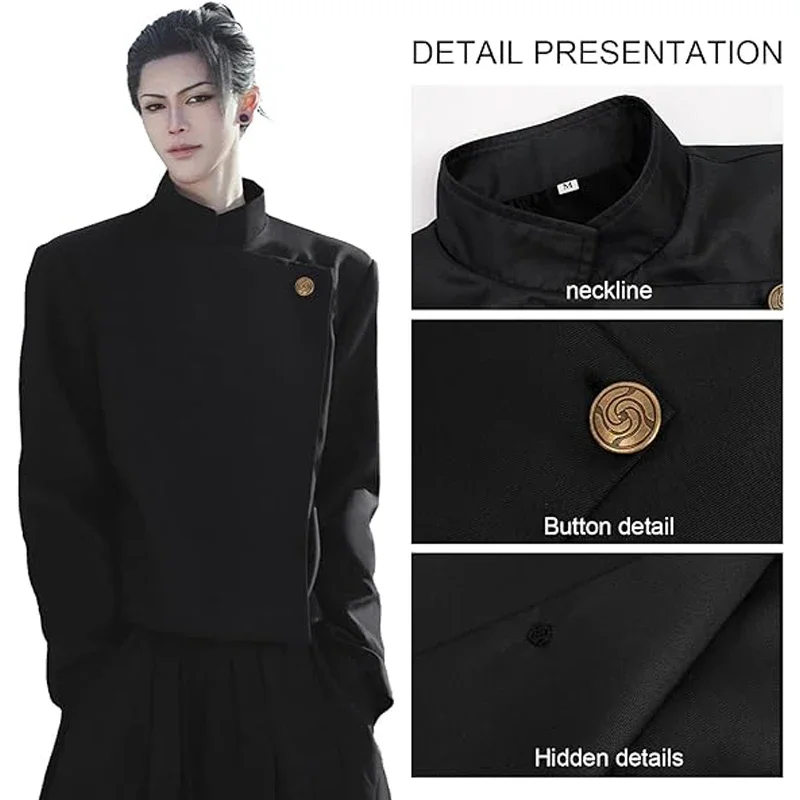 Jujutsu Kaisen Uniform - 2026年 五条悟 コスプレ衣装 男性用 ジュジュツカイセン コスプレ衣装とサングラス