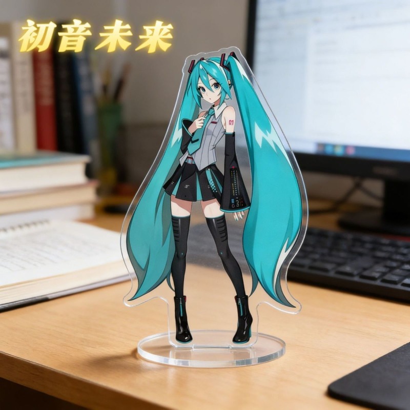 初音ミク 10 センチメートルアクリルスタンドかわいいアニメ - Anime Cosplay Characters のレビューと価格