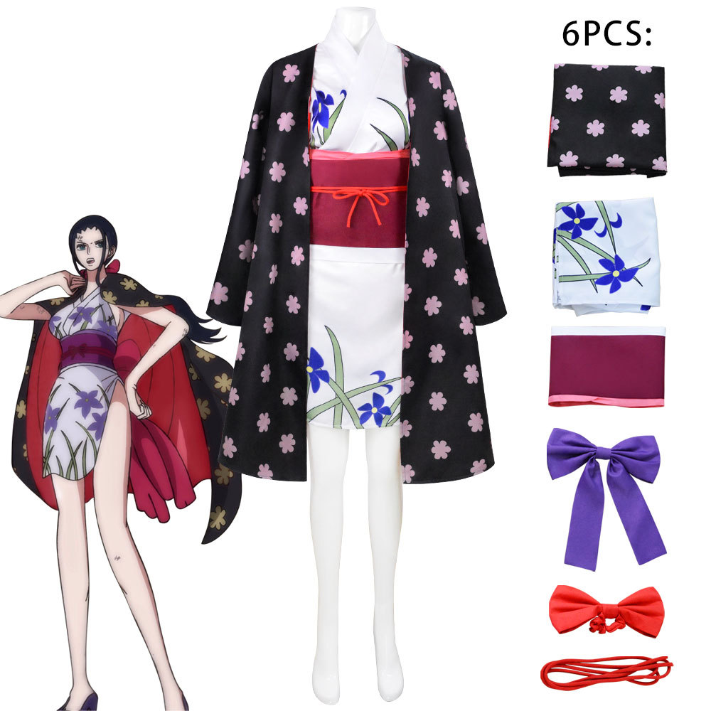 女性用衣装 ニコ・ロビン コスプレ衣装 ウノ国着物 花柄マン - Anime Cosplay Robin のレビューと価格