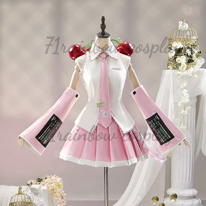 さくらミクコスプレ衣装ミク制服 JK フォーミュラドレスセッ - Anime Cosplay Boy のレビューと価格
