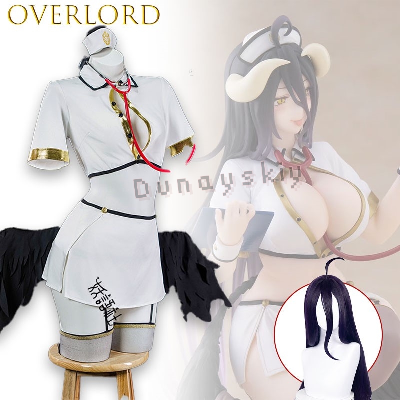 オーバーロードアルベドゴシック天使ナースコスプレ衣装ミニドレ - Anime Cosplay Nurse のレビューと価格