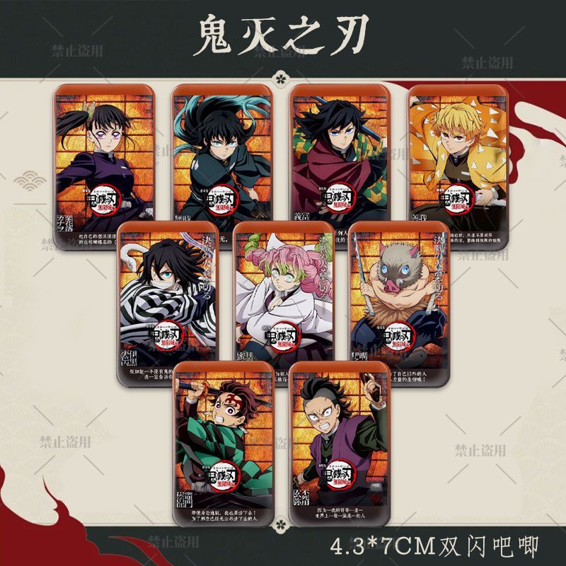 鬼滅の刃ファンアート長方形ホログラフィックバッジグッズ 竈門 - Cosplay Anime Zenitsu のレビューと価格