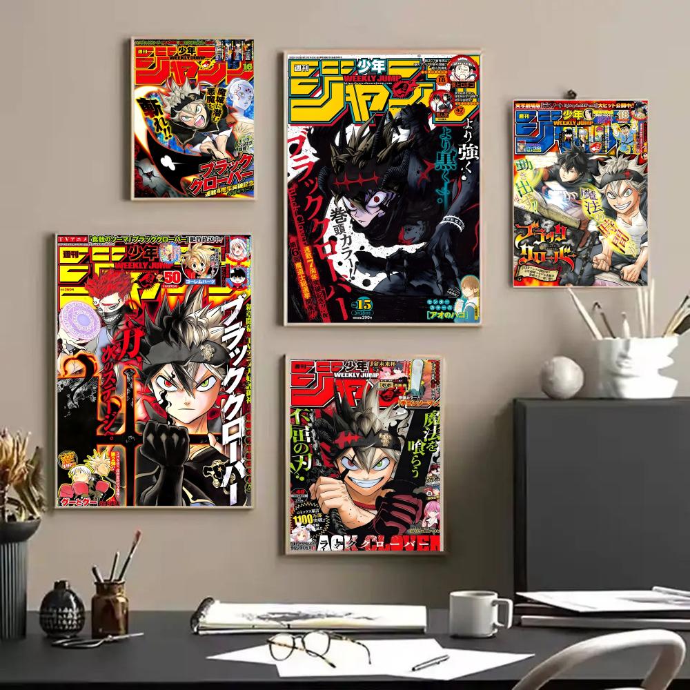 B-ブラッククローバーアニメポスターステッカーHD防水絵画壁 - Anime Cosplay Wallpaper のレビューと価格