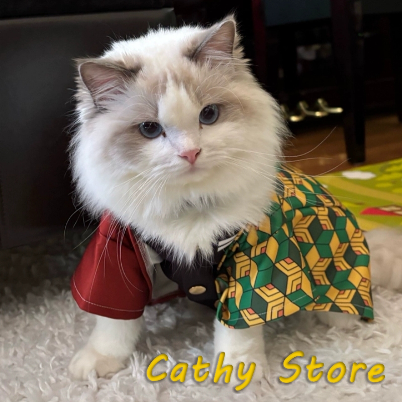 デーモンスレイヤー善逸ペット服アニメ周辺機器かわいい猫犬衣装 - Cosplay Anime Zenitsu のレビューと価格