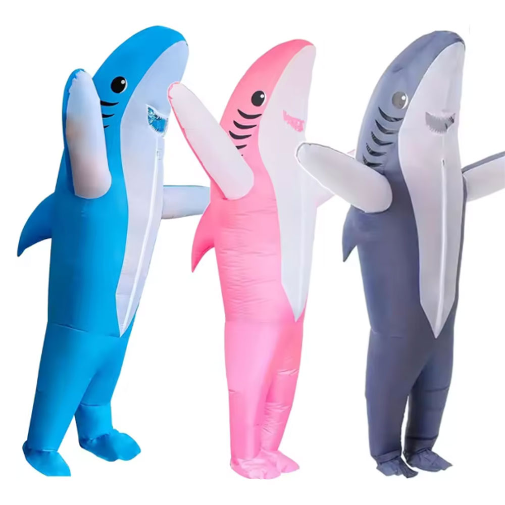 ハロウィン海洋動物サメインフレータブルスーツコスプレパフォー - Anime Cosplay Simple のレビューと価格