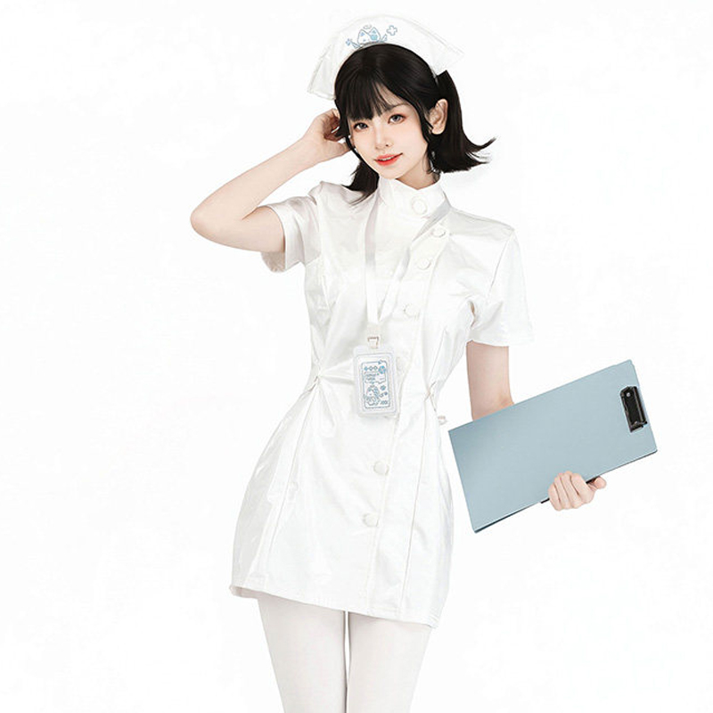 AniLV アニメ猫ドクターナース制服 PU レザードレス衣 - Anime Cosplay Nurse のレビューと価格