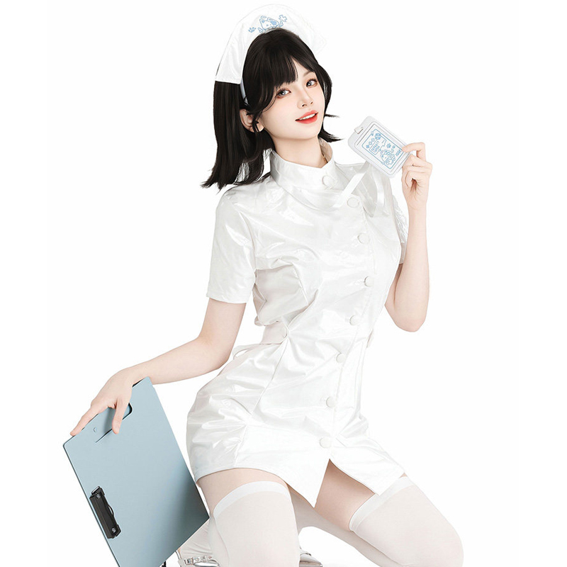 AniLV アニメ猫ドクターナース制服 PU レザードレス衣 - Anime Cosplay Nurse のレビューと価格