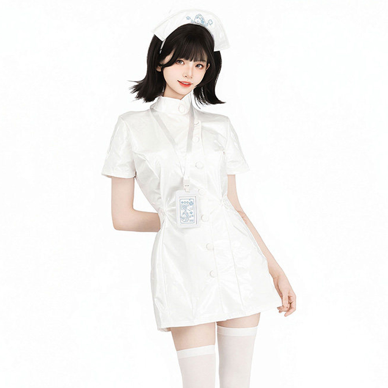 AniLV アニメ猫ドクターナース制服 PU レザードレス衣 - Anime Cosplay Nurse のレビューと価格