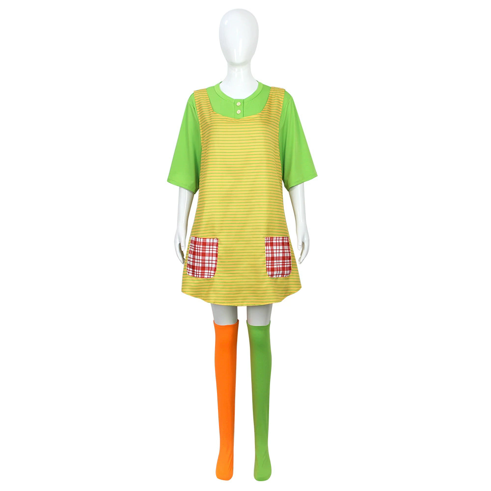 Piippi コスプレ衣装大人用グリーンドレスエプロンソック - Anime Cosplay Boy のレビューと価格