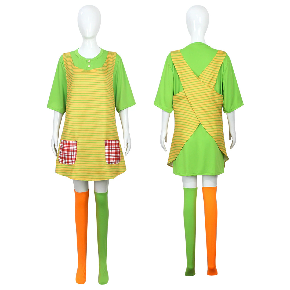 Piippi コスプレ衣装大人用グリーンドレスエプロンソック - Anime Cosplay Boy のレビューと価格