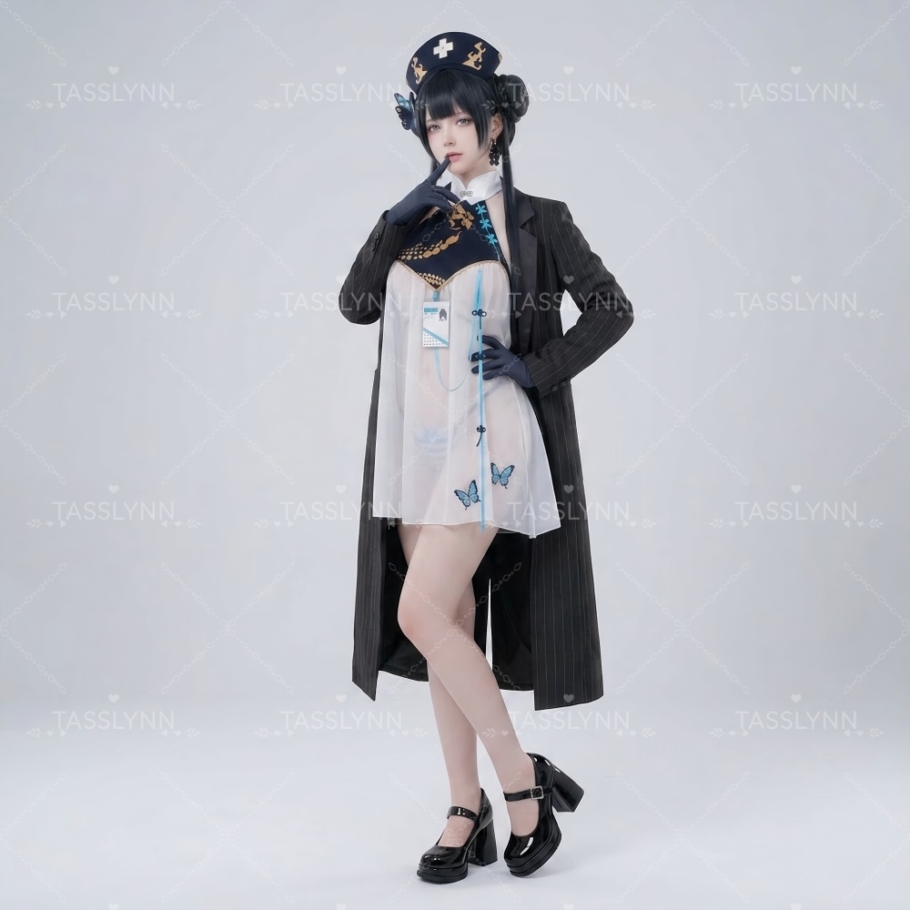 ブルーアーカイブ キサキ ナースコスプレコスチューム 黒のピ - Anime Cosplay Nurse のレビューと価格