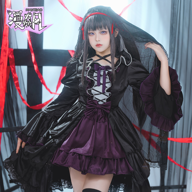 暁美ほむらコスプレ衣装魔法少女まどか☆マギカスーツ新しいスキ - Anime Cosplay For Halloween のレビューと価格