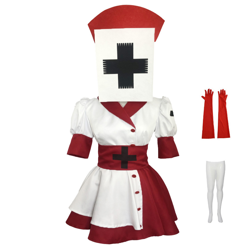 ゲームダークディセプションリーパーナースコスプレ衣装フルセッ - Anime Cosplay Nurse のレビューと価格