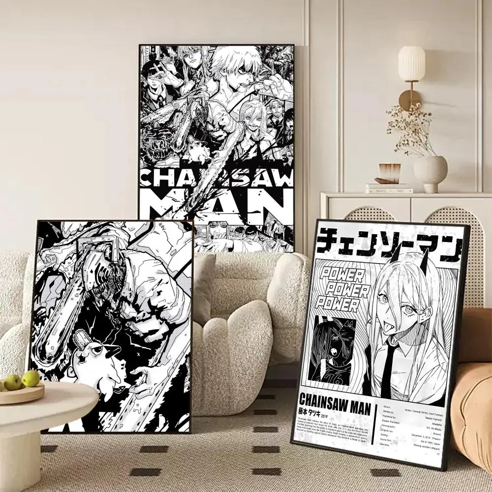 クラシックアニメ C_チェーンソー M_マン ポスター 装飾 - Anime Cosplay Wallpaper のレビューと価格