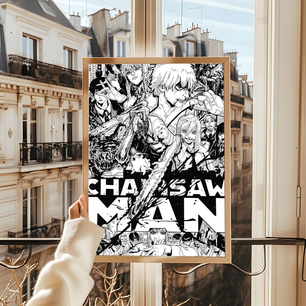 クラシックアニメ C_チェーンソー M_マン ポスター 装飾 - Anime Cosplay Wallpaper のレビューと価格
